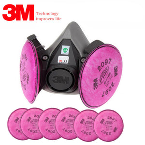 3M 6200 With 2097 Dust Respirator Dust Polishing And Cutting Fiber Welding Fume Organic Gas Activated Carbon Antivirus Mask